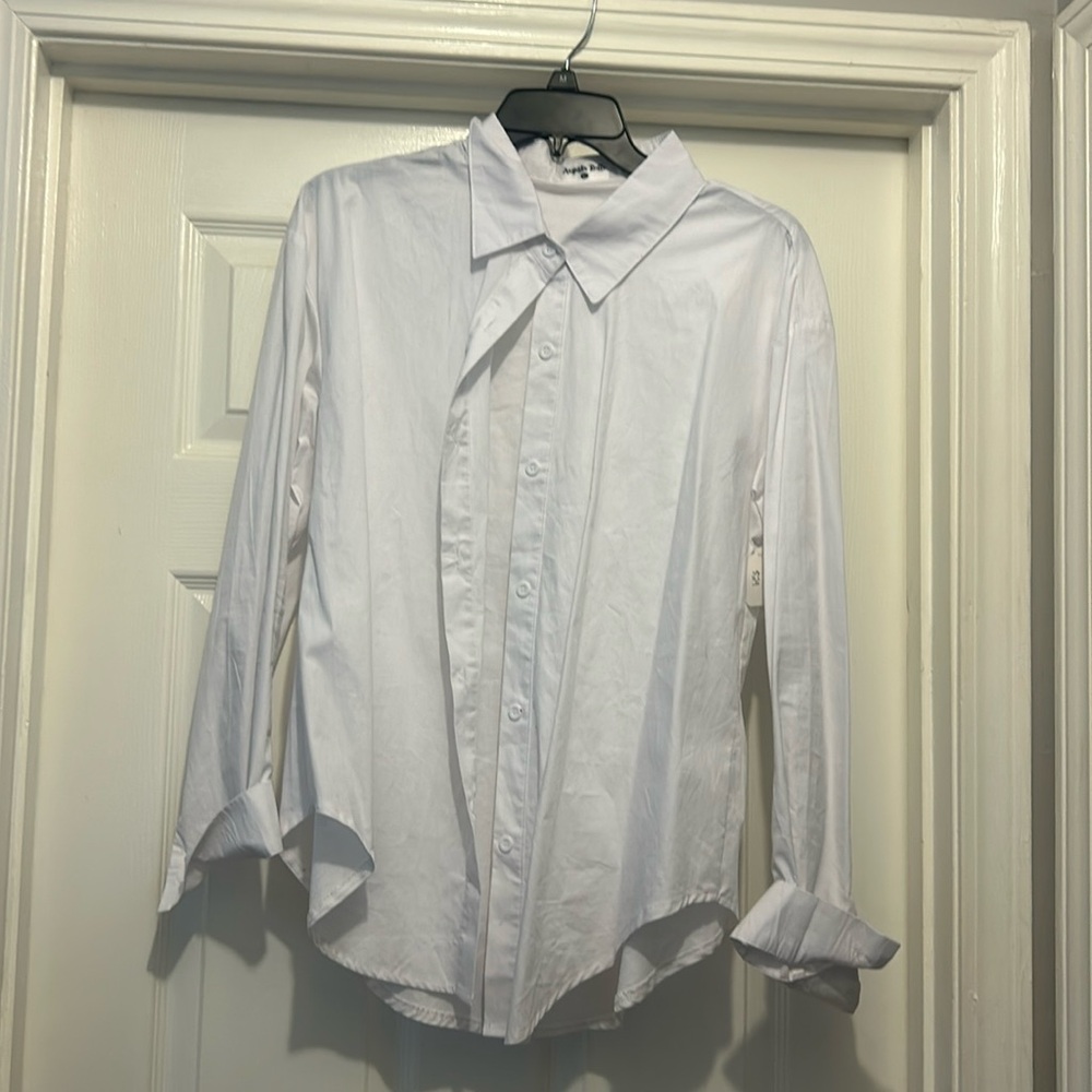 NWT white button down